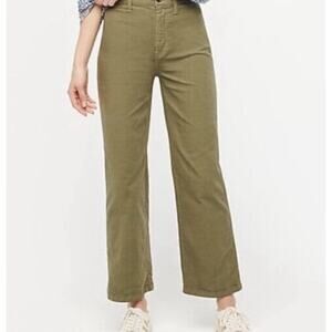 J Crew Slim Wide Leg Pant Olive Green Women's 27